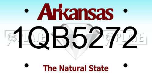 1QB5272 Arkansas License Plate
