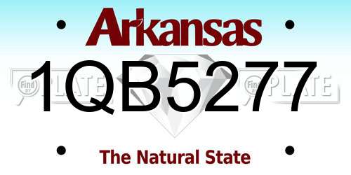1QB5277 Arkansas License Plate