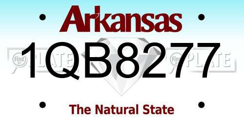 1QB8277 Arkansas License Plate
