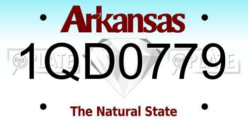 1QD0779 Arkansas License Plate