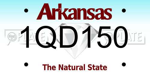 1QD150 Arkansas License Plate