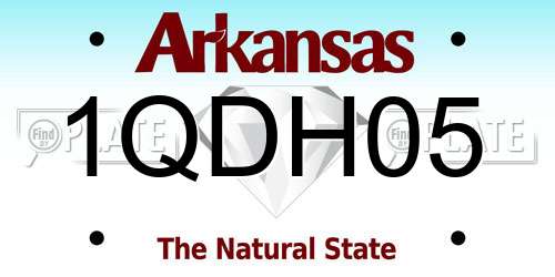 1QDH05 Arkansas License Plate