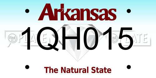 1QH015 Arkansas License Plate