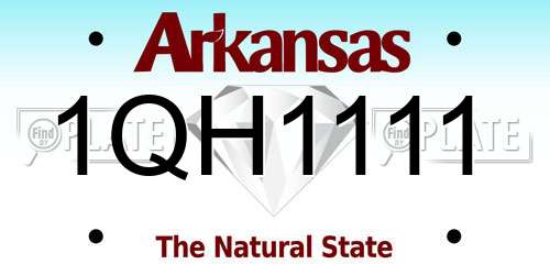 1QH1111 Arkansas License Plate
