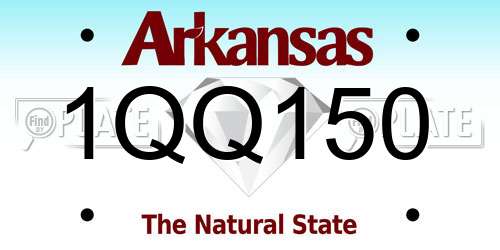 1QQ150 Arkansas License Plate