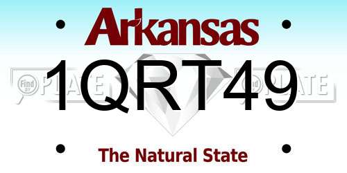 1QRT49 Arkansas License Plate
