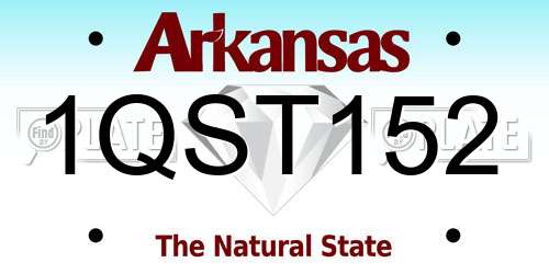1QST152 Arkansas License Plate