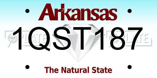 1QST187 Arkansas License Plate