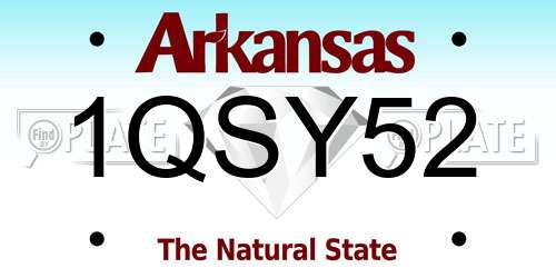 1QSY52 Arkansas License Plate
