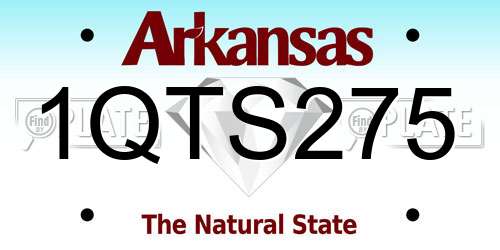 1QTS275 Arkansas License Plate