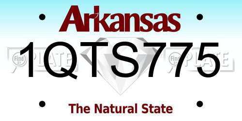 1QTS775 Arkansas License Plate