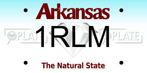 1RLM Arkansas License Plate