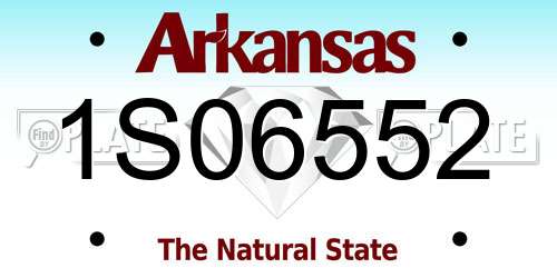 1S06552 Arkansas License Plate