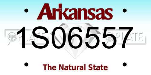 1S06557 Arkansas License Plate