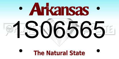 1S06565 Arkansas License Plate