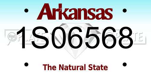 1S06568 Arkansas License Plate