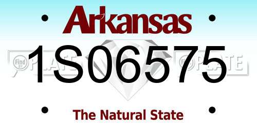 1S06575 Arkansas License Plate