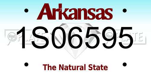 1S06595 Arkansas License Plate