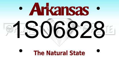 1S06828 Arkansas License Plate