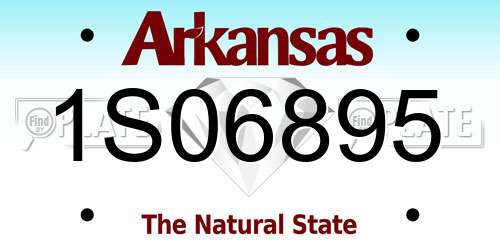 1S06895 Arkansas License Plate