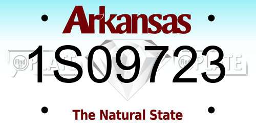 1S09723 Arkansas License Plate