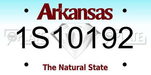 1S10192 Arkansas License Plate