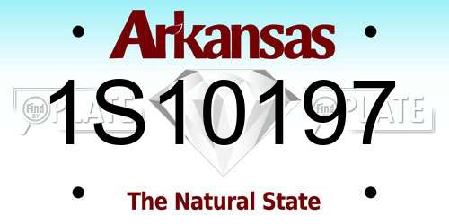 1S10197 Arkansas License Plate
