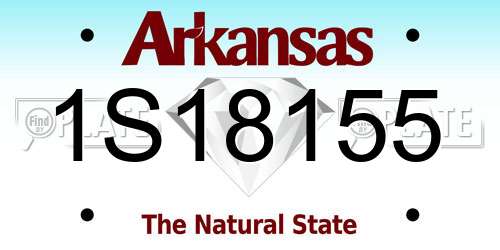 1S18155 Arkansas License Plate