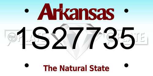 1S27735 Arkansas License Plate