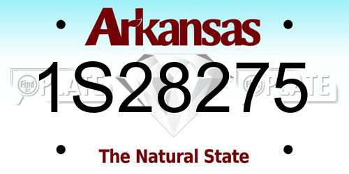 1S28275 Arkansas License Plate