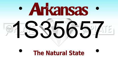 1S35657 Arkansas License Plate