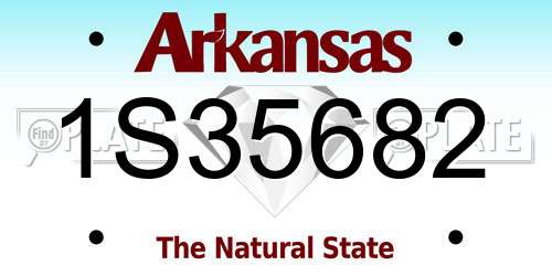 1S35682 Arkansas License Plate