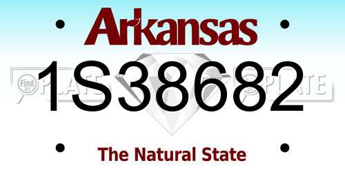 1S38682 Arkansas License Plate