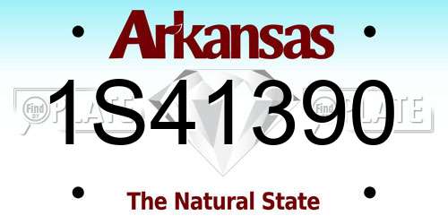 1S41390 Arkansas License Plate