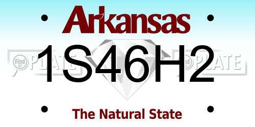 1S46H2 Arkansas License Plate