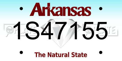 1S47155 Arkansas License Plate