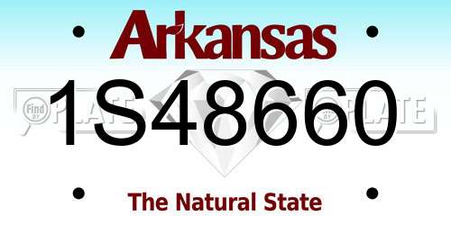 1S48660 Arkansas License Plate