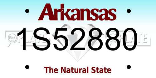 1S52880 Arkansas License Plate