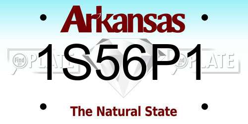 1S56P1 Arkansas License Plate