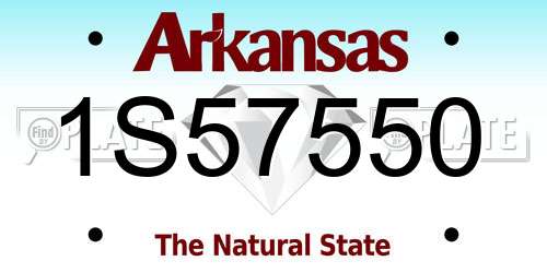 1S57550 Arkansas License Plate