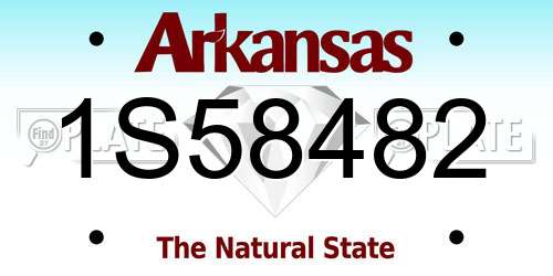 1S58482 Arkansas License Plate