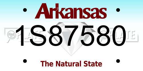 1S87580 Arkansas License Plate