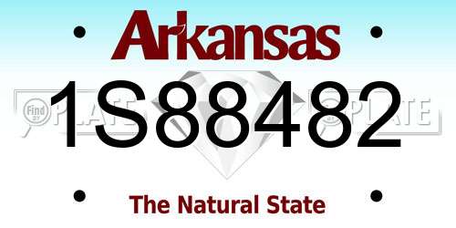 1S88482 Arkansas License Plate