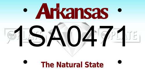 1SA0471 Arkansas License Plate