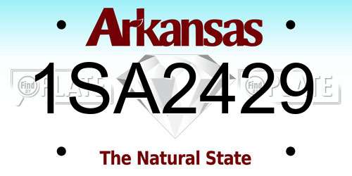 1SA2429 Arkansas License Plate