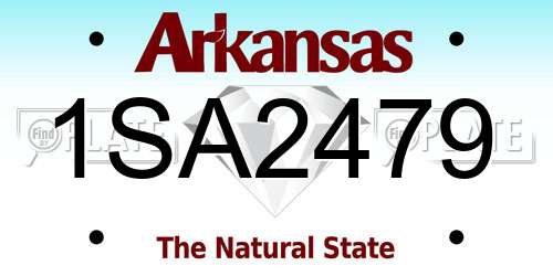 1SA2479 Arkansas License Plate