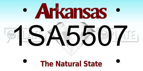 1SA5507 Arkansas License Plate