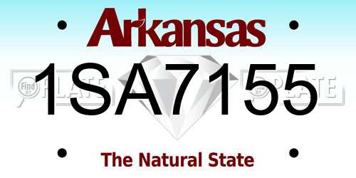 1SA7155 Arkansas License Plate