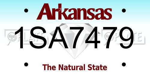 1SA7479 Arkansas License Plate