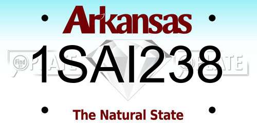 1SAI238 Arkansas License Plate